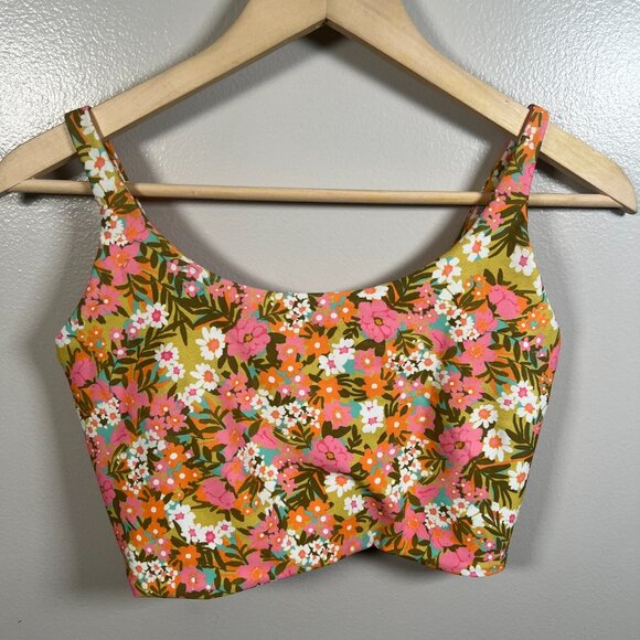 Skatie Athletic Set Size Small? Floral Retro Tank Top Shorts Stretch Active - Picture 4 of 9